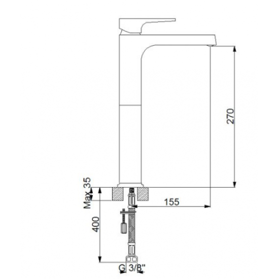 Aqua Çanak Tipi Lavabo Bataryası 941001 Aqua Çanak Tipi Lavabo Bataryası 941001