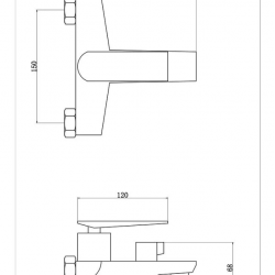 Fleko Mustang 320 Banyo Bataryası Krom