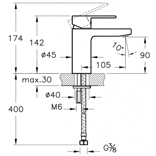 Artema Fold S Lavabo Bataryası Artema Fold S Lavabo Bataryası